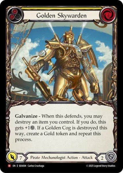 画像1: 【ENG】【Rainbow Foil】[海賊 機械技師] 黄金の天空機士/Golden Skywarden [SEA] (1)