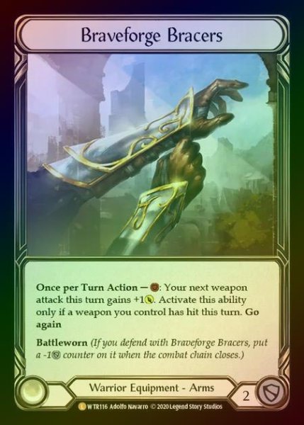 画像1: 【RF】[Warrior] Braveforge Bracers [U-WTR116-L] Rainbow Foil (1)