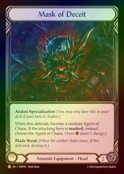 画像1: 【RF】【EN】[Assassin] 欺瞞の仮面/Mask of Deceit [HNT011-L] (1)