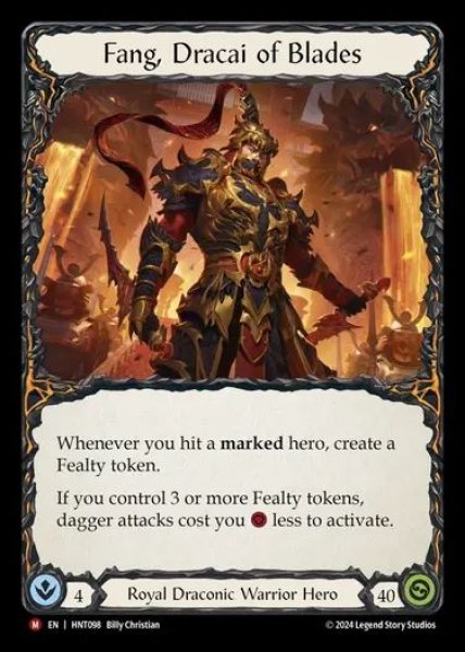 画像1: 【EN】[Royal Draconic Warrior] 双刃のドラカイ、ファング/Fang, Dracai of Blades [HNT098-M] (1)