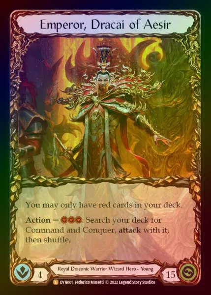 画像1: 【CF】[Draconic] Emperor, Dracai of Aesir [DYN001-L] Cold Foil (1)