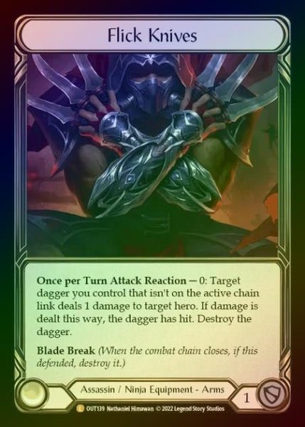 画像1: 【RF】[Assassin Ninja] Flick Knives [OUT139-L] Rainbow Foil (1)