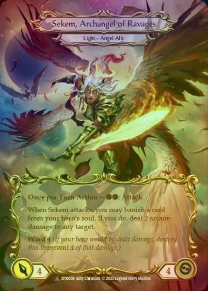 画像2: 【CF】[Light Illusionist] Figment of Ravages // Sekem, Archangel of Ravages [DTD008-Marvel] Cold Foil (2)