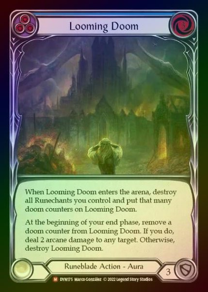 画像1: 【RF】[Runeblade] Looming Doom [DYN175-M] Rainbow Foil (1)