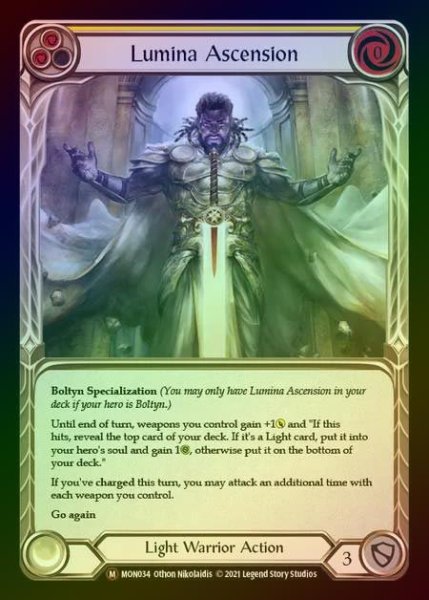 画像1: 【RF】[Light Warrior] Lumina Ascension [UL-MON034-M] Rainbow Foil (1)