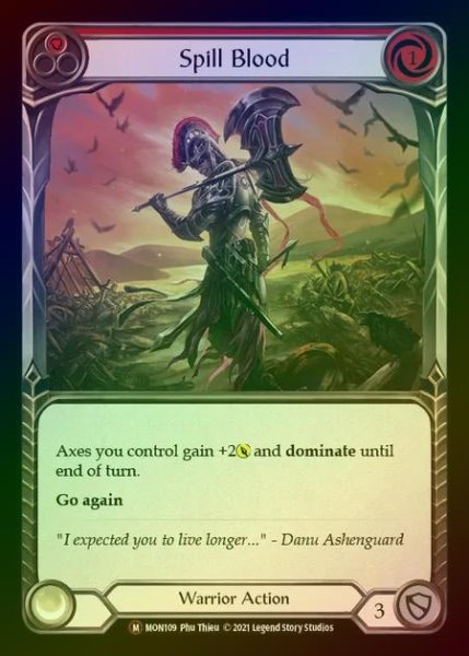 画像1: 【RF】[Warrior] Spill Blood [UL-MON109-M] Rainbow Foil (1)