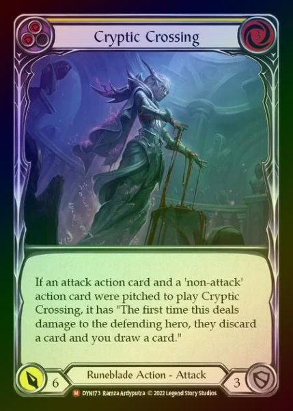 画像1: 【RF】[Runeblade] Cryptic Crossing [DYN173-M] Rainbow Foil (1)