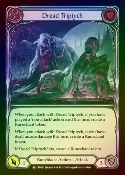 画像1: 【RF】[Runeblade] Dread Triptych [UL-CRU142-M] Rainbow Foil (1)