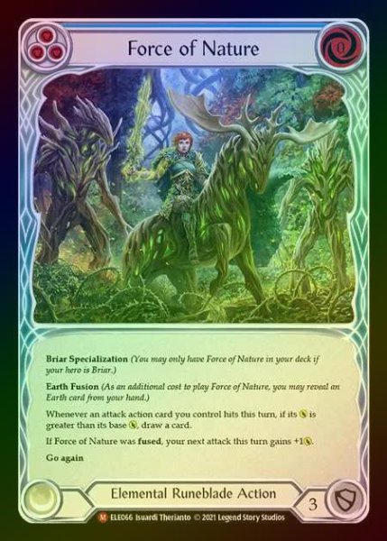 画像1: 【RF】[Elemental Runeblade] Force of Nature [1st-ELE066-M] Rainbow Foil (1)