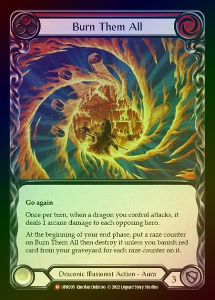 画像1: 【RF】[Draconic Illusionist] Burn Them All [UPR005-M] Rainbow Foil (1)