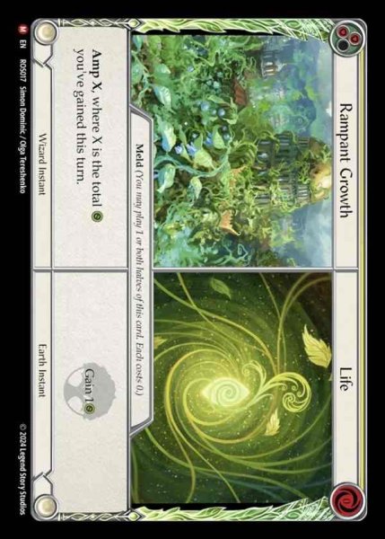 画像1: 【EN】[Wizard/Earth] 蔓延+生命/Rampant Growth+Life [ROS017-M] (1)