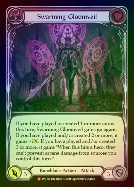 画像1: 【RF】[Runeblade] Swarming Gloomveil [EVR105-M] Rainbow Foil (1)