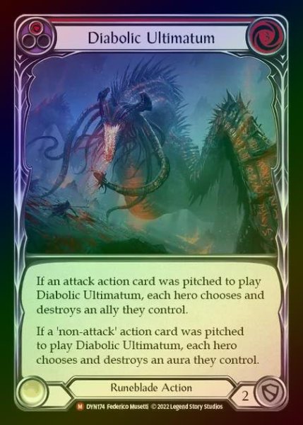 画像1: 【RF】[Runeblade] Diabolic Ultimatum [DYN174-M] Rainbow Foil (1)