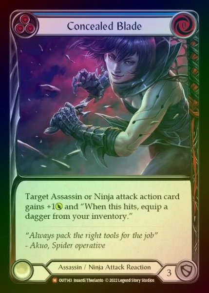 画像1: 【RF】[Assassin Ninja] Concealed Blade [OUT143-M] Rainbow Foil (1)