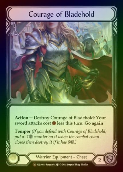 画像1: 【RF】[Warrior] Courage of Bladehold [UL-CRU081-M] Rainbow Foil (1)