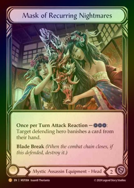 画像1: 【RF】【EN】 [Mystic Assassin] 繰り返す悪夢の仮面/Mask of Recurring Nightmares [MST004-L] (1)