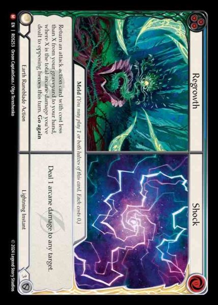 画像1: 【EN】[Earth Runeblade/Lightning] 新たな成長+ショック/Regrowth+Shock [ROS253-M] (1)