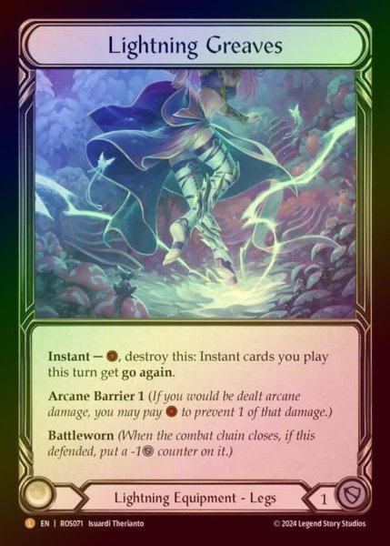 画像1: 【CF】【EN】[Lightning] 稲妻の脛当て/Lightning Greaves [ROS071-L] (1)