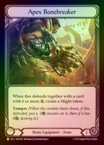 画像1: 【EN】【RF】[Brute] 頂点壊骨の篭手/Apex Bonebreaker [HVY008-L] Rainbow Foil (1)