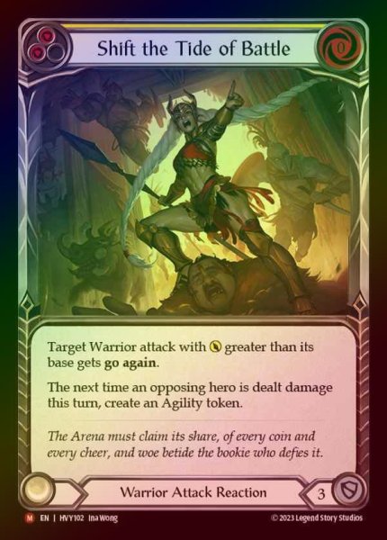 画像1: 【EN】【RF】[Warrior] 戦況変化/Shift the Tide of Battle [HVY102-M] Rainbow Foil (1)