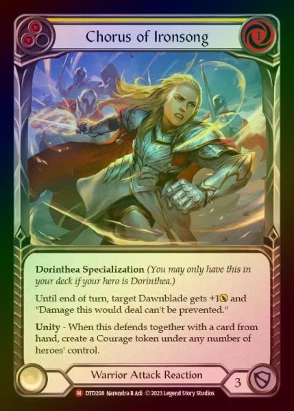画像1: 【RF】[Warrior] Chorus of Ironsong [DTD208-M] Rainbow Foil (1)