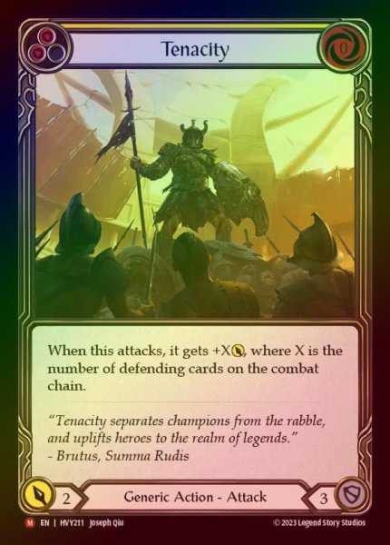 画像1: 【EN】【RF】[Generic] 不倒の執念/Tenacity [HVY211-M] Rainbow Foil (1)
