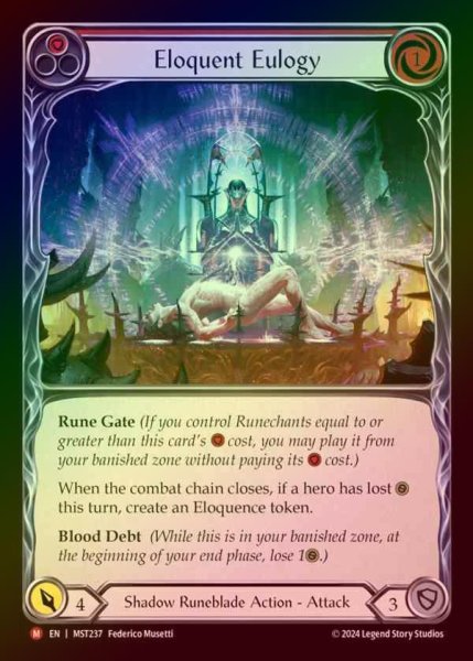 画像1: 【RF】【EN】 [Shadow Runeblade] 雄弁な悼辞/Eloquent Eulogy [MST237-M] (1)