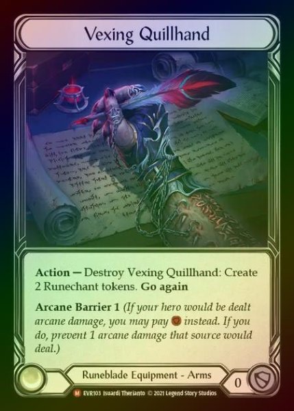 画像1: 【CF】[Runeblade] Vexing Quillhand [EVR103-M] Cold Foil (1)