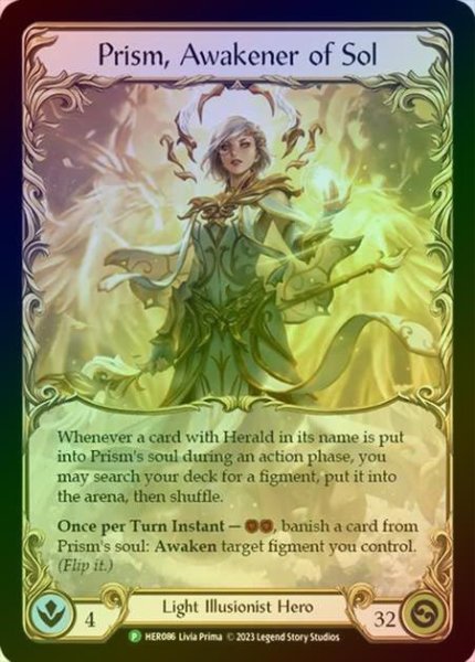 画像1: 【CF】[Light Illusionist] Prism, Awakener of Sol [HER086] (Promo) Cold Foil (1)