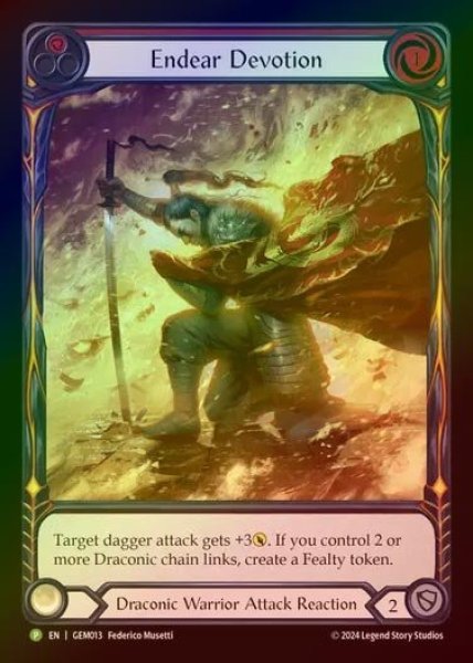 画像1: 【RF】【EN】[Draconic Warrior] 敬畏の献身/Endear Devotion (red) [GEM013-P] (1)