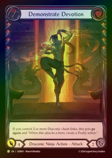 画像1: 【RF】【EN】[Draconic Ninja] 献身の証明/Demonstrate Devotion (red) [GEM011-P] (1)