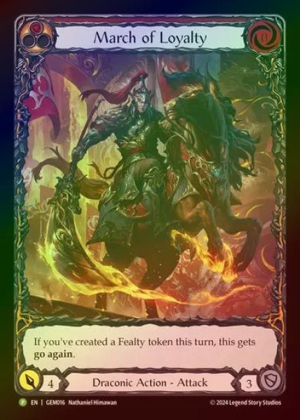 画像1: 【RF】【EN】[Draconic] 忠義の行進/March of Loyalty (red) [GEM016-P] (1)