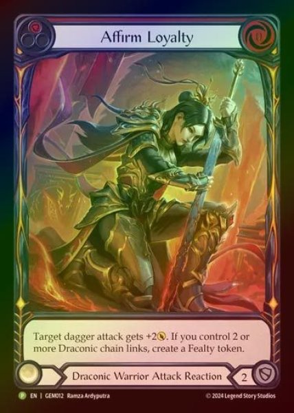 画像1: 【RF】【EN】[Draconic Warrior] 忠誠の儀/Affirm Loyalty (red) [GEM012-P] (1)