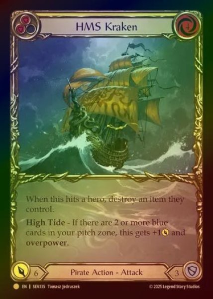 画像1: 【CF】【EN】[Pirate] 荒名船クラーケン/HMS Kraken (yellow) (Extended Art) [SEA135-R] (1)