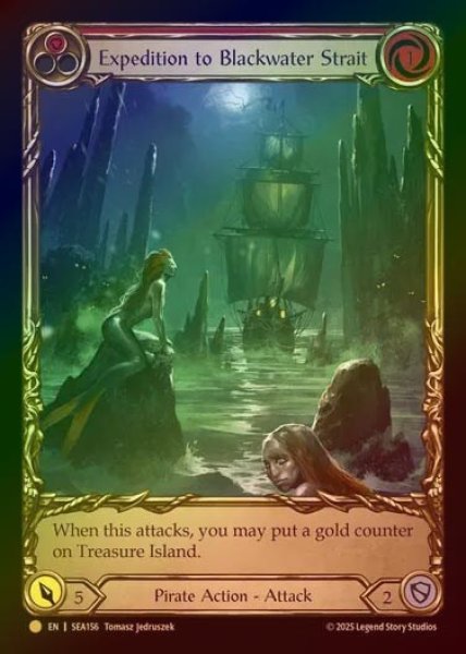 画像1: 【CF】【EN】[Pirate] 黒潮海峡の探検/Expedition to Blackwater Strait (red) (Extended Art) [SEA156-C] (1)