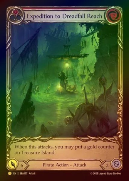 画像1: 【CF】【EN】[Pirate] 凶兆海域の探検/Expedition to Dreadfall Reach (red) (Extended Art) [SEA157-C] (1)