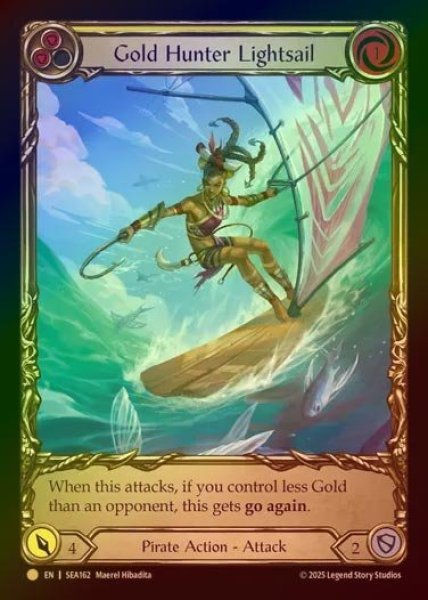 画像1: 【CF】【EN】[Pirate] ゴールドハンターの軽帆/Gold Hunter Lightsail (yellow) (Extended Art) [SEA162-C] (1)