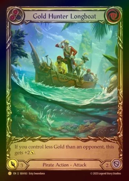 画像1: 【CF】【EN】[Pirate] ゴールドハンターの長艇/Gold Hunter Longboat (yellow) (Extended Art) [SEA163-C] (1)
