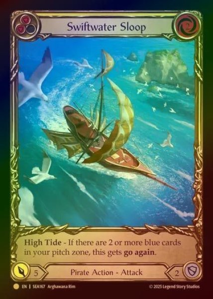 画像1: 【CF】【EN】[Pirate] スウィフトウォーター・スループ/Swiftwater Sloop (yellow) (Extended Art) [SEA167-C] (1)